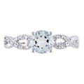 Miadora 10K White Gold Aquamarine And 1 10Ct Tdw Diamond Ring G H I1 I2