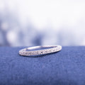 Miadora 10K White Gold Diamond Accent Stackable Wedding Band Ring