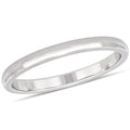Miadora 10K White Gold Ladies Wedding Band 2 Mm