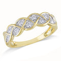 Miadora 10K Yellow Gold 1 4Ct Tdw Diamond Infinity Ring