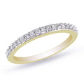 Miadora 10K Yellow Gold 1 4Ct Tdw Diamond Wedding Band White