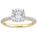 Miadora 10K Yellow Gold 2 3 4Ct Tgw Created White Sapphire Solitaire Engagement Ring