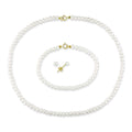 Miadora 10K Yellow Gold Cultured Freshwater Pearl Childrens Jewelry Set 3 4Mm