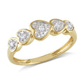 Miadora 10K Yellow Gold Diamond Accent Heart Ring