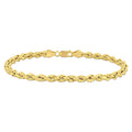 Miadora 10K Solid Yellow Gold Mens 9 Inch Rope Chain Bracelet 5Mm