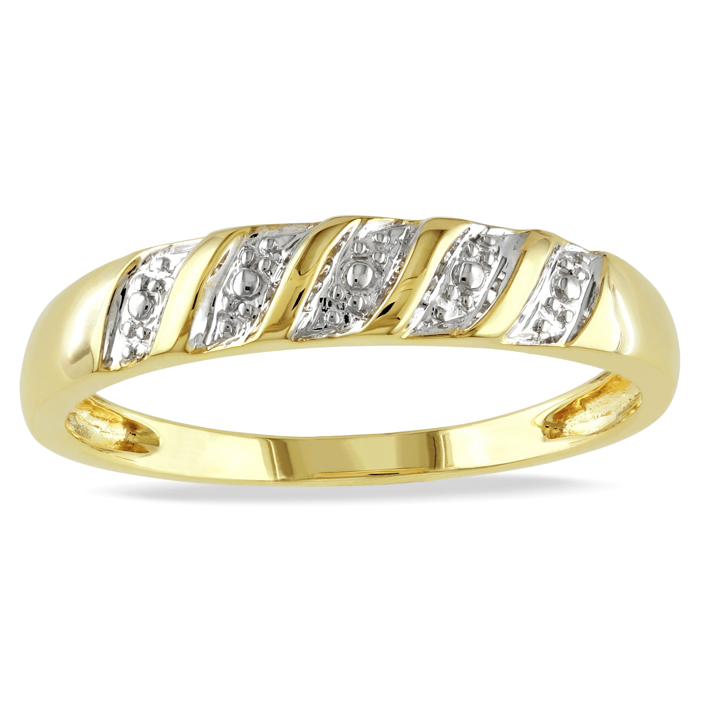 Miadora 10K Yellow Gold Mens Wedding Band Ring