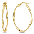 Miadora 10K Yellow Gold Twisted Hoop Earrings