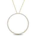 Miadora 10K Yellow Gold White Sapphire Circle Of Life Necklace