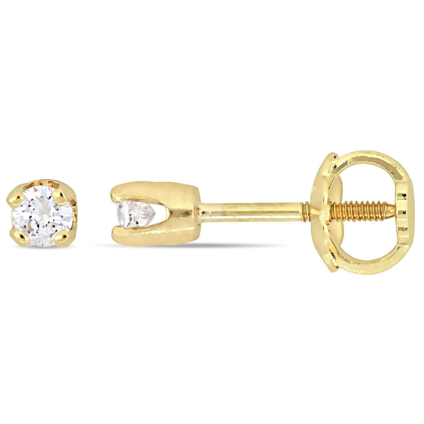 Miadora 14K Gold 1 10Ct Tdw Diamond Stud Earrings