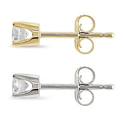 Miadora 14K Gold 1 3Ct Round Diamond Stud Earrings