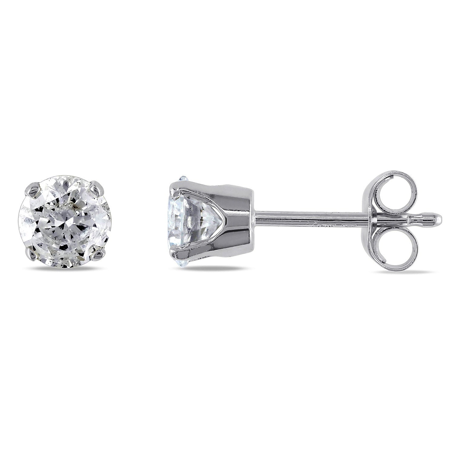 Miadora 14K Gold 3 4Ct Tdw Round Diamond Stud Earrings