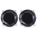 Miadora 14K Gold 3Ct Tdw Black Diamond Stud Earrings