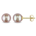 Miadora 14K Gold Pink Cultured Freshwater Pearl Earrings 7 7.5 Mm