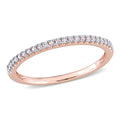 Miadora 14K Rose Gold 1 8Ct Tdw Diamond Stackable Semi Eternity Wedding Band