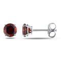 Miadora 14K White Gold 1 1 3Ct Tgw Garnet Stud Earrings