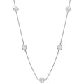 Miadora 14K White Gold 1 2 5Ct Tdw Diamond By The Yard Stationed Necklace