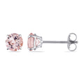 Miadora 14K White Gold 1Ct Tgw Morganite Stud Earrings