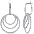 Miadora 14K White Gold 2 3 5Ct Tdw Diamond Interlinked Circular Drop Earrings N A