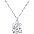 Miadora 14K White Gold 3 1 4Ct Tgw Created Moissanite Solitaire Teardrop Necklace 14 Mm X 17 Inch X 9 Mm