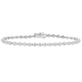 Miadora 14K White Gold 3 1 6Ct Tdw Diamond Link Tennis Bracelet