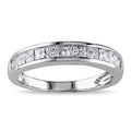 Miadora 14K White Gold 3 4Ct Tdw Channel Set Princess Cut Diamond Anniversary Band G H I2 I3