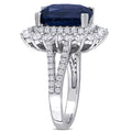 Miadora 14K White Gold 6 1 5 Ct Tgw Purple Spinel And 1 3 4 Ct Tdw Diamond Cocktail Ring