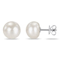 Miadora 14K White Gold Cultured Freshwater Pearl Earrings 9 9.5 Mm
