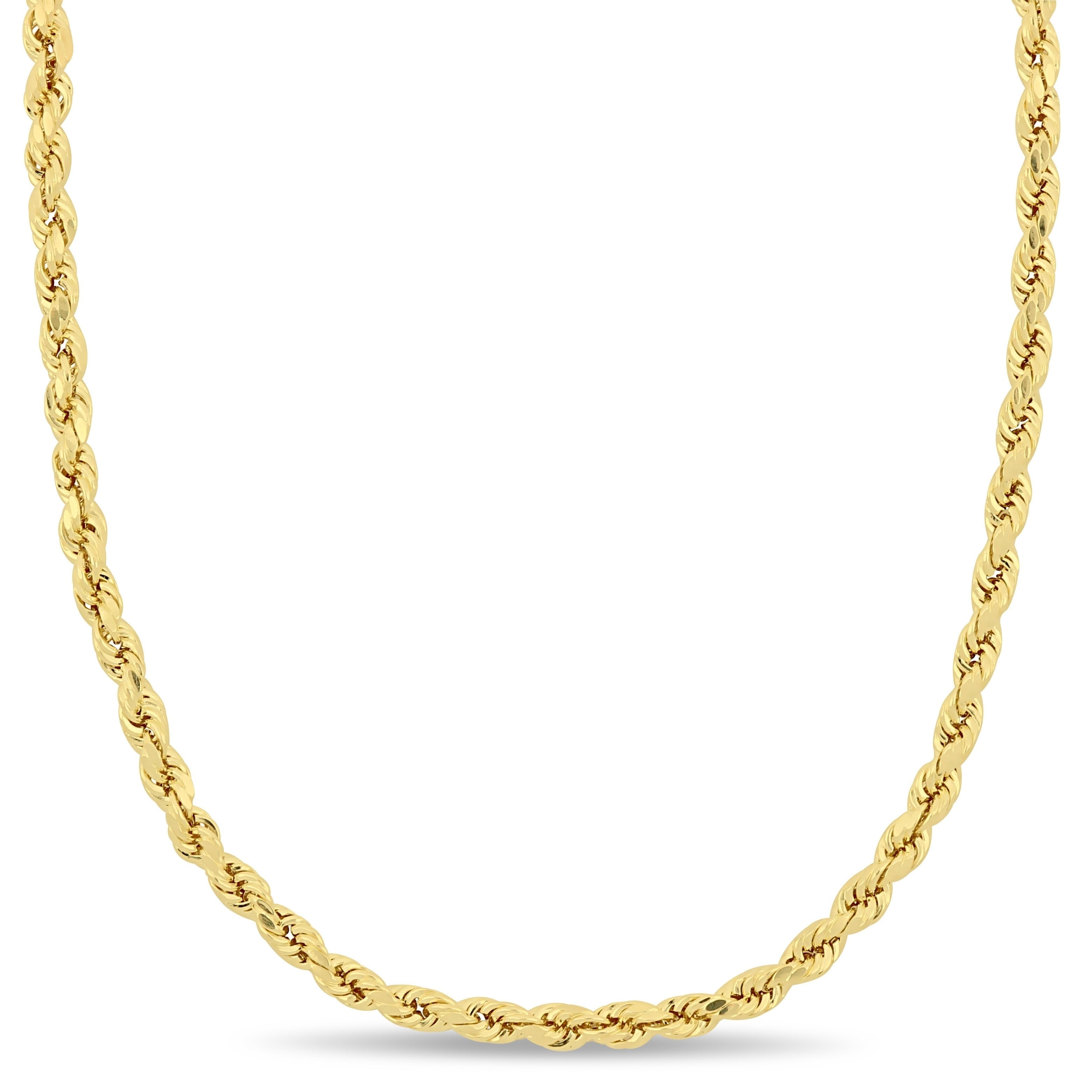 Miadora 14K Yellow Gold 16 Inch Rope Chain Necklace