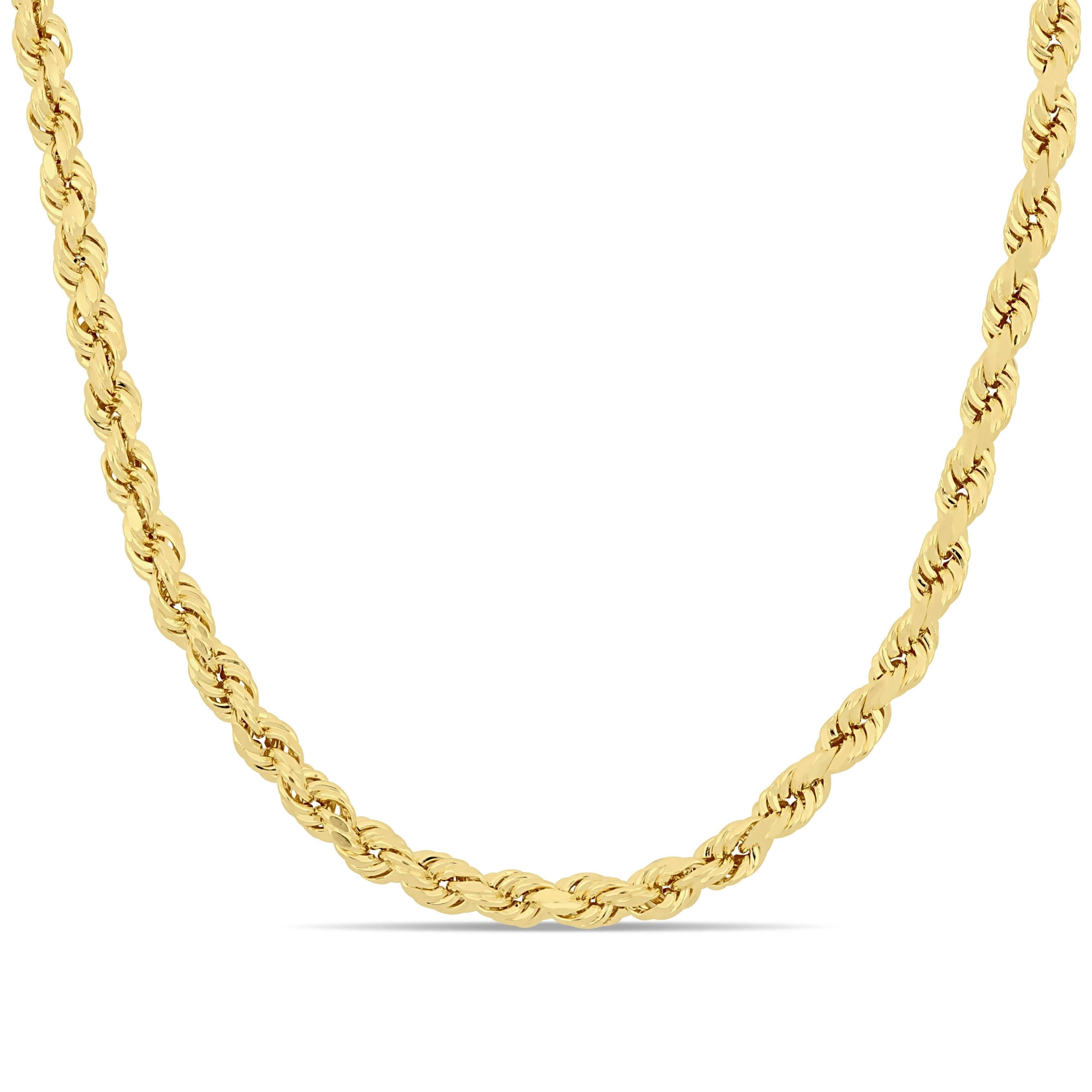 Miadora 14K Yellow Gold 18 Inch Rope Chain Necklace