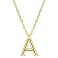 Miadora 14K Yellow Gold A Initial Necklace 11.3 Mm X 17 Inch X 8.4 Mm
