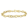 Miadora 14K Yellow Gold Double Oval Link Bracelet