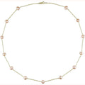 Miadora 14K Yellow Gold Pink Cultured Freshwater Pearl Tin Cup Necklace 5 6Mm