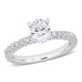 Miadora 18K White Gold 1 3 5Ct Tdw Diamond Solitaire Engagement Ring