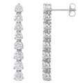 Miadora 18K White Gold 3 3 5Ct Tdw Diamond Graduated Journey Drop Earrings