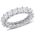 Miadora 18K White Gold 5 1 10Ct Tdw Asscher Cut Diamond Full Eternity Band