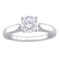 Miadora Sterling Silver 1Ct Tgw Created White Moissanite Solitaire Engagement Ring