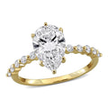 Miadora 2 1 4Ct Tdw Lab Grown Diamond Engagement Ring Round Or Pear Cut