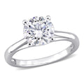 Miadora 10K White Gold 2Ct Tgw Moissanite Classic Solitaire Engagement Ring