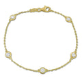 Miadora 3 4Ct Tw Lab Grown Diamond Station Bracelet In Sterling Silver 7 In