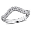 Miadora 3 8Ct Tgw White Topaz Curved Ring Sterling Silver