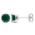 Miadora Birthstone Gemstone Stud Earrings Sterling Silver