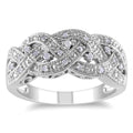 Miadora Sterling Silver 1 8Ct Tdw Diamond Braided Ring