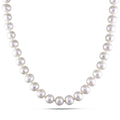 Miadora Cultured Freshwater Pearl Necklace With Silver Clasp 8 9 Mm