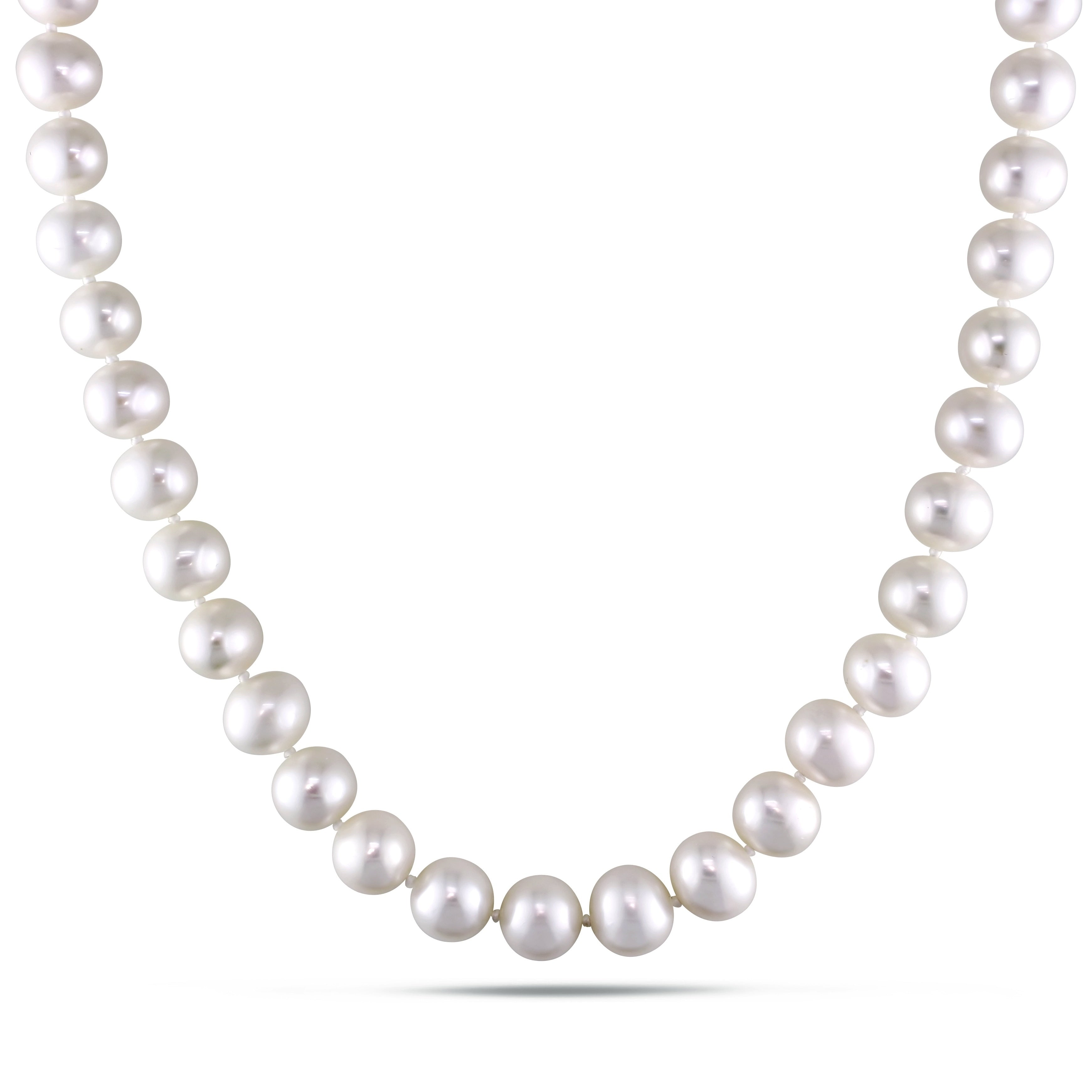 Miadora Cultured Freshwater Pearl Necklace With Silver Clasp 8 9 Mm