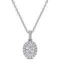 Miadora Lab Grown Diamond Halo Necklace