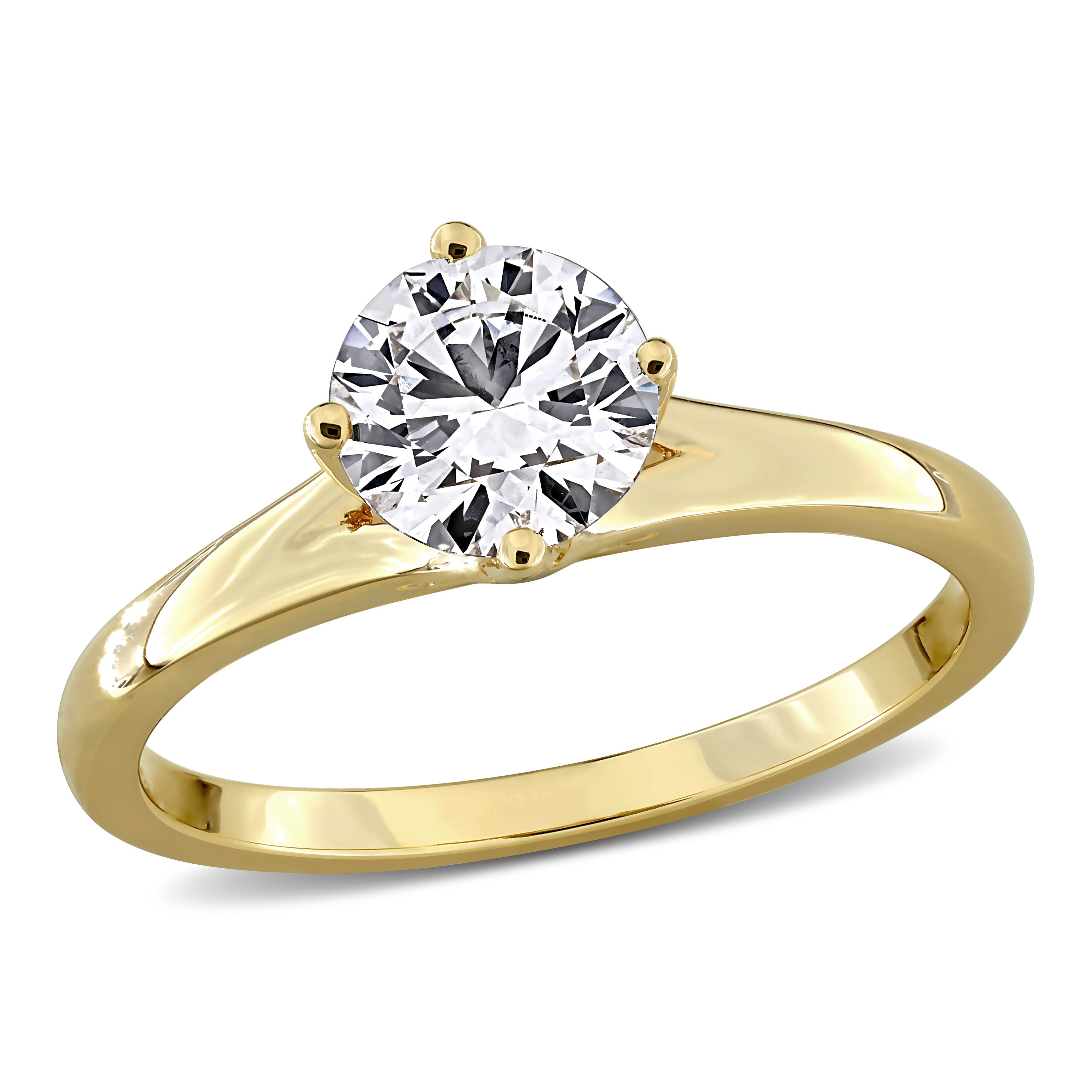 Miadora Lab Grown Diamond Solitaire Engagement Ring Sterling Silver
