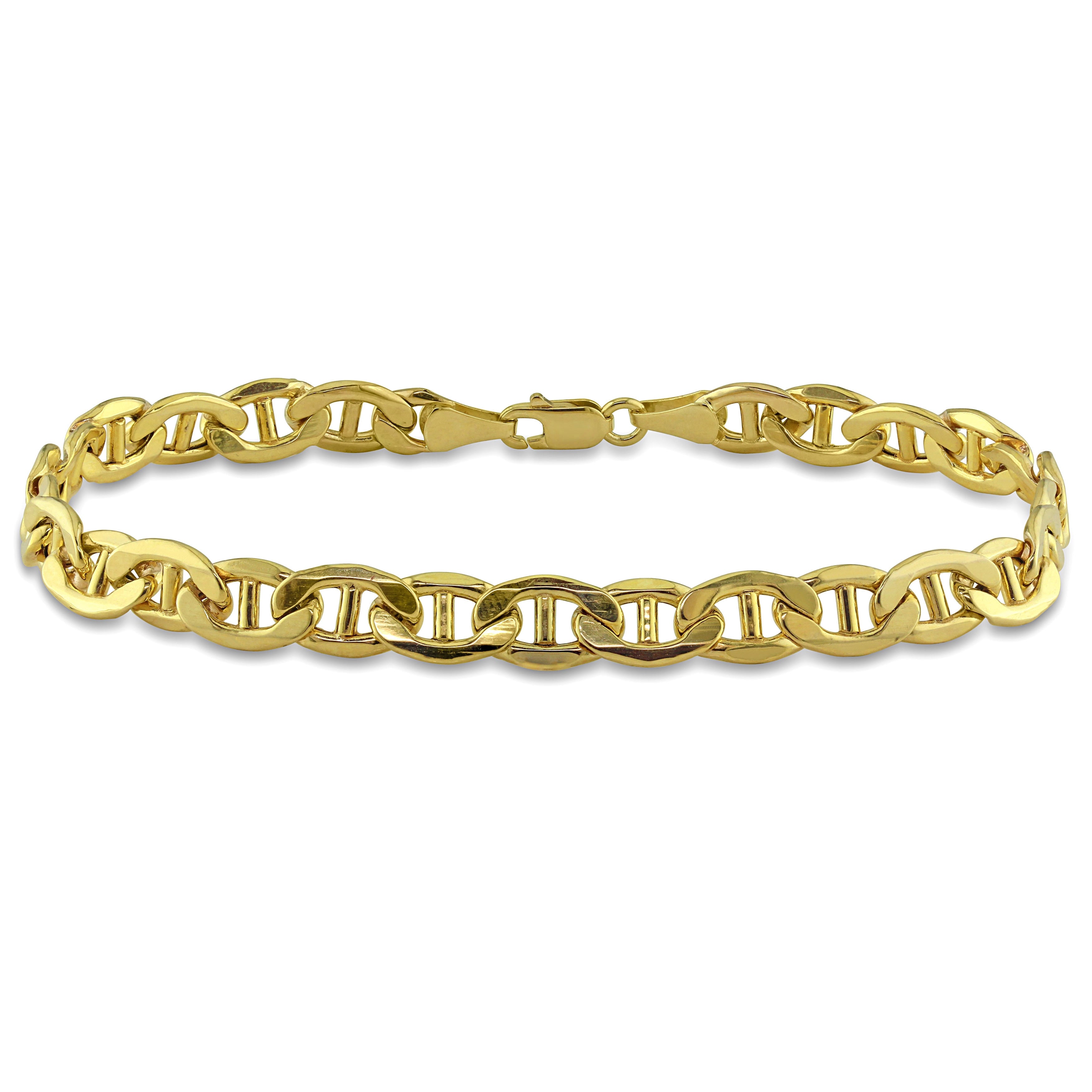 Miadora Mens 10K Yellow Gold Link Bracelet