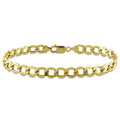 Miadora Mens Curb Chain Bracelet In 10K Yellow Gold