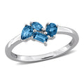 Miadora Multi Gem Cluster Ring Sterling Silver