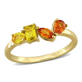Miadora Multi Gem Four Stone Ring Sterling Silver